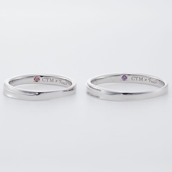 結婚指輪 マリッジリング ペアリング ペア 安い 40代 刻印 ケース ホワイトゴールド ブランド close to me cfr03-k10wh | Fiss | 01