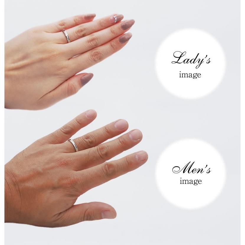結婚指輪 マリッジリング ペアリング ペア 安い 40代 刻印 ケース ホワイトゴールド ブランド close to me cfr03-k10wh | Fiss | 05