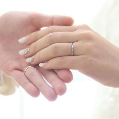 結婚指輪 プラチナ ペア 安い ステンレス マリッジリング 50代 ペアリング ヒロインマリッジ セミオーダーメイド HM002R-KS* (S28)の画像