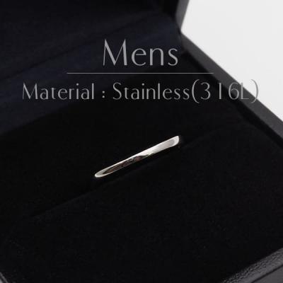 結婚指輪 プラチナ ペア 安い ステンレス マリッジリング 50代 ペアリング ヒロインマリッジ セミオーダーメイド HM003R-KS * (S28)の画像