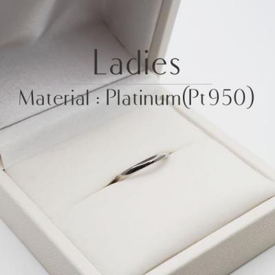 結婚指輪 プラチナ ペア 安い ステンレス マリッジリング 50代 ペアリング ヒロインマリッジ セミオーダーメイド HM005R-KS* (S28)の画像