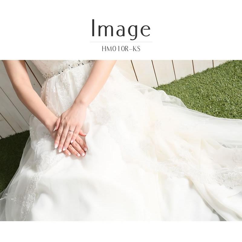 結婚指輪 プラチナ ダイヤ付 ペア 安い ステンレス マリッジリング 50代 ペアリング ヒロインマリッジ セミオーダーメイド HM010R-KS* (S28)の画像