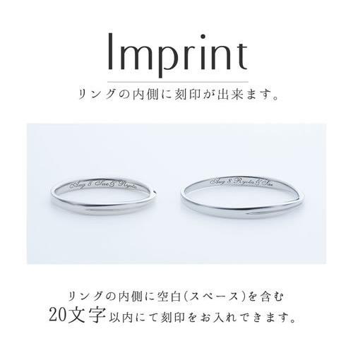 結婚指輪 プラチナ ペア 安い ステンレス マリッジリング 50代 ペアリング ヒロインマリッジ セミオーダーメイド HM012R-KS* (S28)の画像