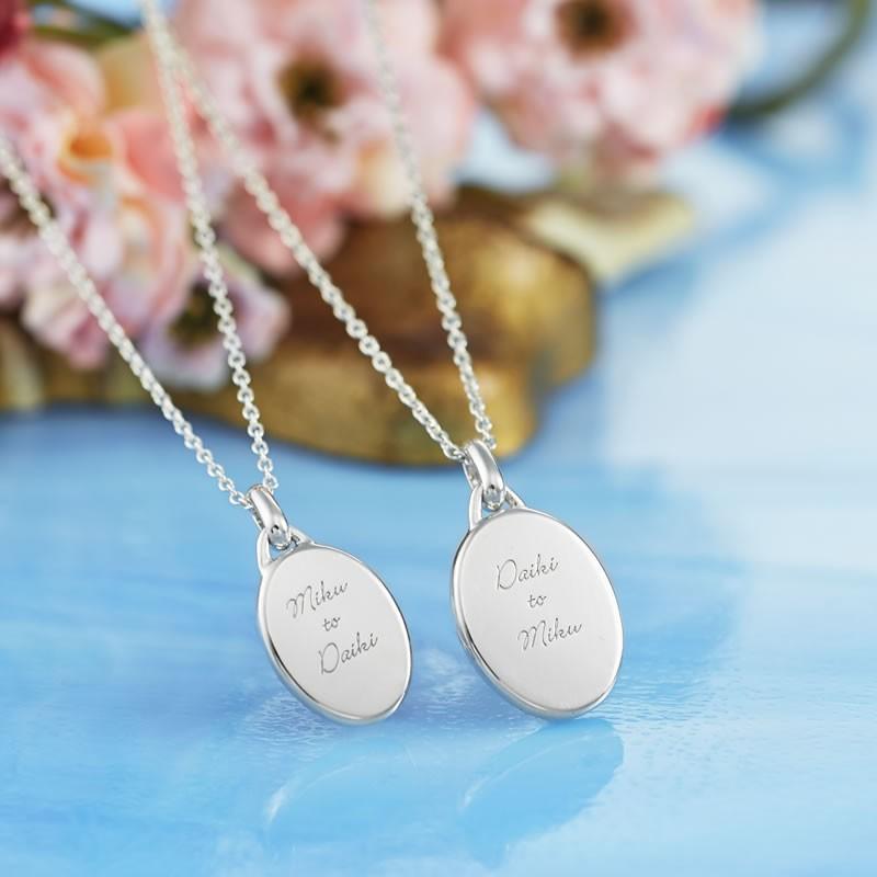 ペアネックレス 刻印 人気 ブランド Love Of Destiny 運命の愛 文字刻印メダイvol 1ペアネックレス Lod 037e 5 Off