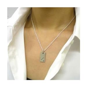 ペアネックレス 安い 学生 30代 40代 刻印 大人 人気 カップル ペア2本セット セミオーダーメイド NECKLACE01-KS* (S21)の画像
