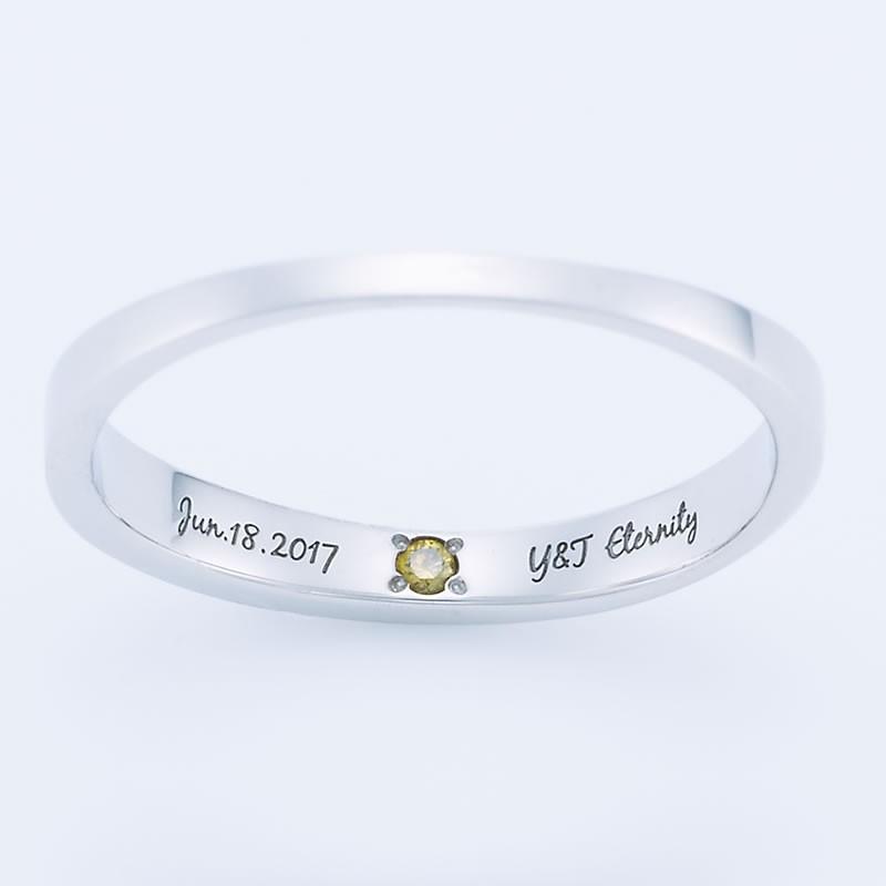結婚指輪 プラチナ ペア 安い 指輪 ペア マリッジリング 40代 セミオーダーメイド プラチナ ペアリング PT950-009R-KS* (S28)の画像