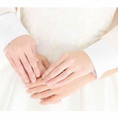 結婚指輪 プラチナ ペア 安い 指輪 ペア マリッジリング 40代 セミオーダーメイド プラチナ ペアリング PT950-012R-KS* (S28)の画像