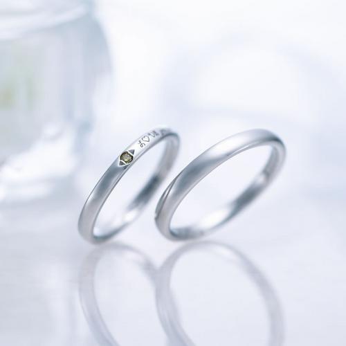 結婚指輪 プラチナ ペア 安い 指輪 ペア マリッジリング 40代 セミオーダーメイド プラチナ ペアリング PT950-012R-KS* (S28)の画像
