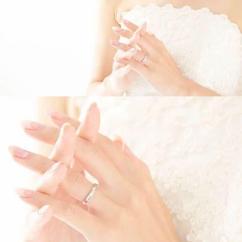 結婚指輪 プラチナ ペア 安い 指輪 ペア マリッジリング 40代 セミオーダーメイド プラチナ ペアリング PT950-024R-KS* (S28)の画像