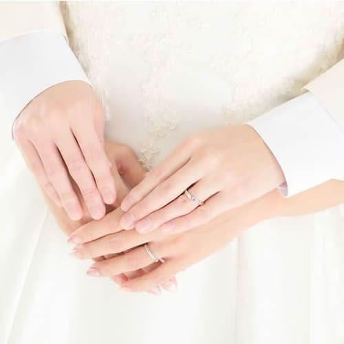 結婚指輪 プラチナ ペア 安い 指輪 ペア マリッジリング 40代 セミオーダーメイド プラチナ ペアリング PT950-024R-KS* (S28)の画像