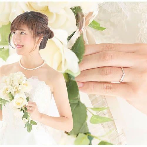 結婚指輪 プラチナ ペア 安い 指輪 ペア マリッジリング 40代 セミオーダーメイド プラチナ ペアリング PT950-027R-KS* (S28)の画像