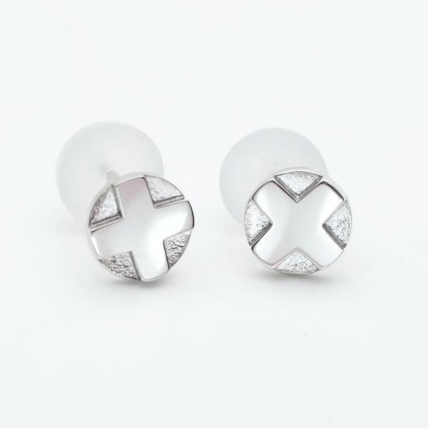 ペアピアス カップル 片耳 刻印 誕生石 人気 ステンレス レディース メンズ シンプル セミオーダーメイド ST005P-KS* (S28)の画像