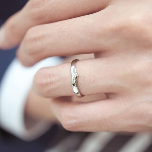 ペアリング ステンレス カップル 2個セット 刻印 結婚指輪 ペア 40代 50代 ステンレスリング セミオーダーメイド ST025R-KS* (S28)の画像