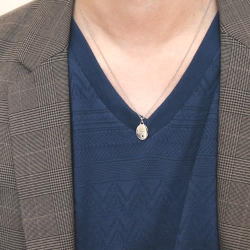 ペアネックレス ステンレス ネックレスチェーン 30代 40代 刻印 大人 人気 カップル メンズ セミオーダーメイド ST102N-KS* (S28)の画像