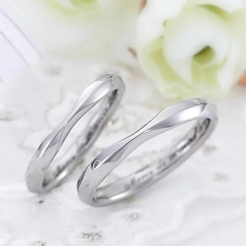 ペアリング ステンレス カップル 2個セット 刻印 結婚指輪 ペア 40代 50代 ステンレスリング セミオーダーメイド ST109R-KS*