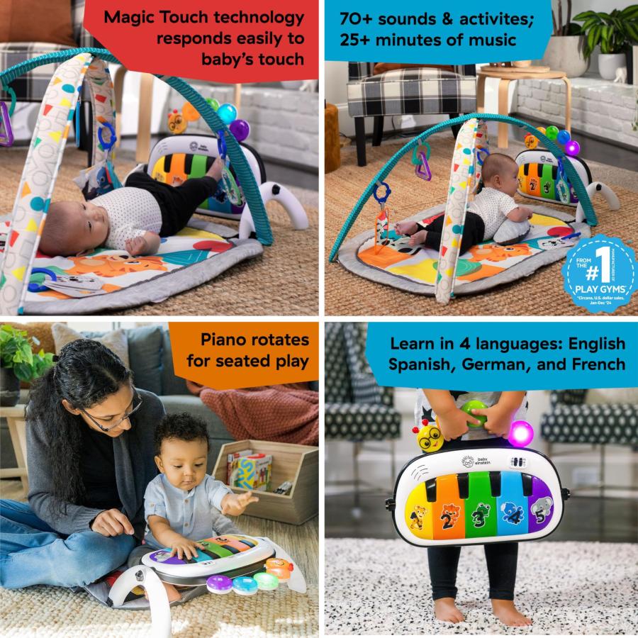 ベビーアインシュタイン Baby Einstein 4 in 1 キッキンチューンズ・ジム 【0ヶ月〜】 音楽 ライト 知育玩具 楽器 室内遊具 新生_4