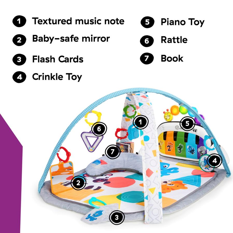 ベビーアインシュタイン Baby Einstein 4 in 1 キッキンチューンズ・ジム 【0ヶ月〜】 音楽 ライト 知育玩具 楽器 室内遊具 新生_5
