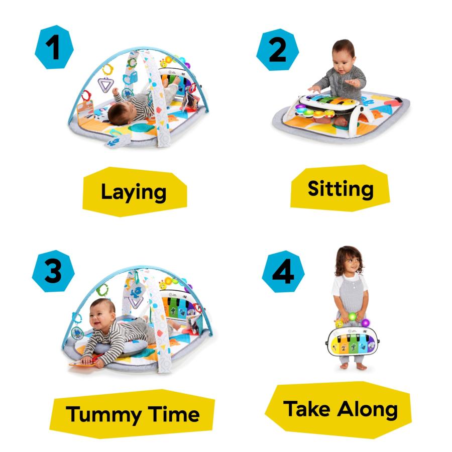 ベビーアインシュタイン Baby Einstein 4 in 1 キッキンチューンズ・ジム 【0ヶ月〜】 音楽 ライト 知育玩具 楽器 室内遊具 新生_6