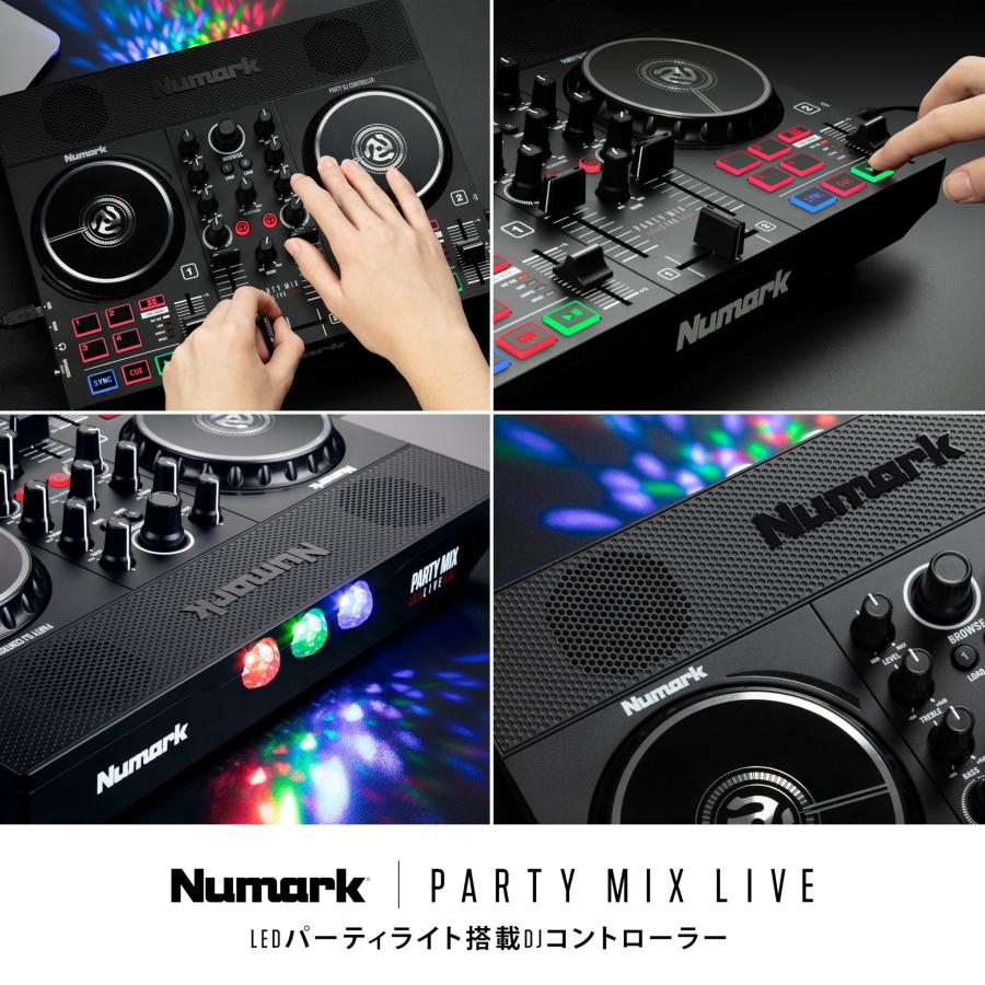Numark DJコントローラー スピーカー内蔵 DJ機材 Serato DJ Lite 付属