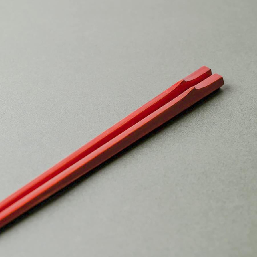 箸蔵まつかん(Hashikura Matsukan) 香川漆器 高級 天然竹 21.5cm 伝統工芸士 中田陽平 六角 竹乃箸 朱 赤 日本製 G-6_3