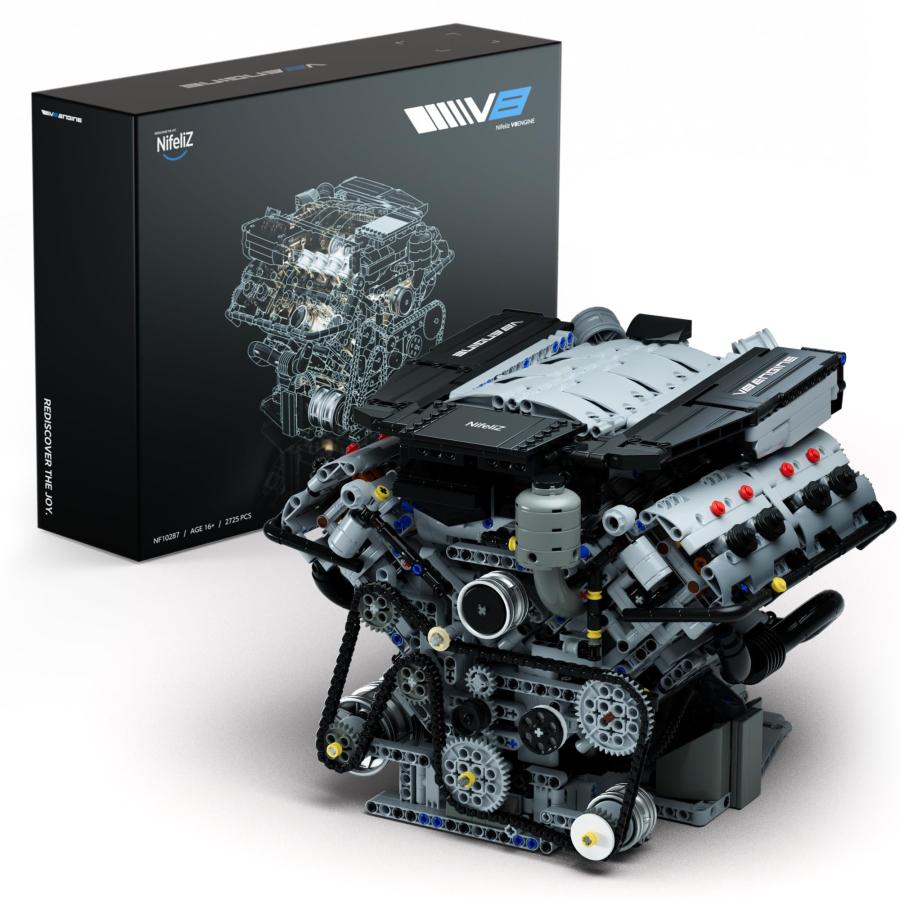Nifeliz V8 エンジン ブロック おもちゃ 大人 乗り物 モデルオ モチャ