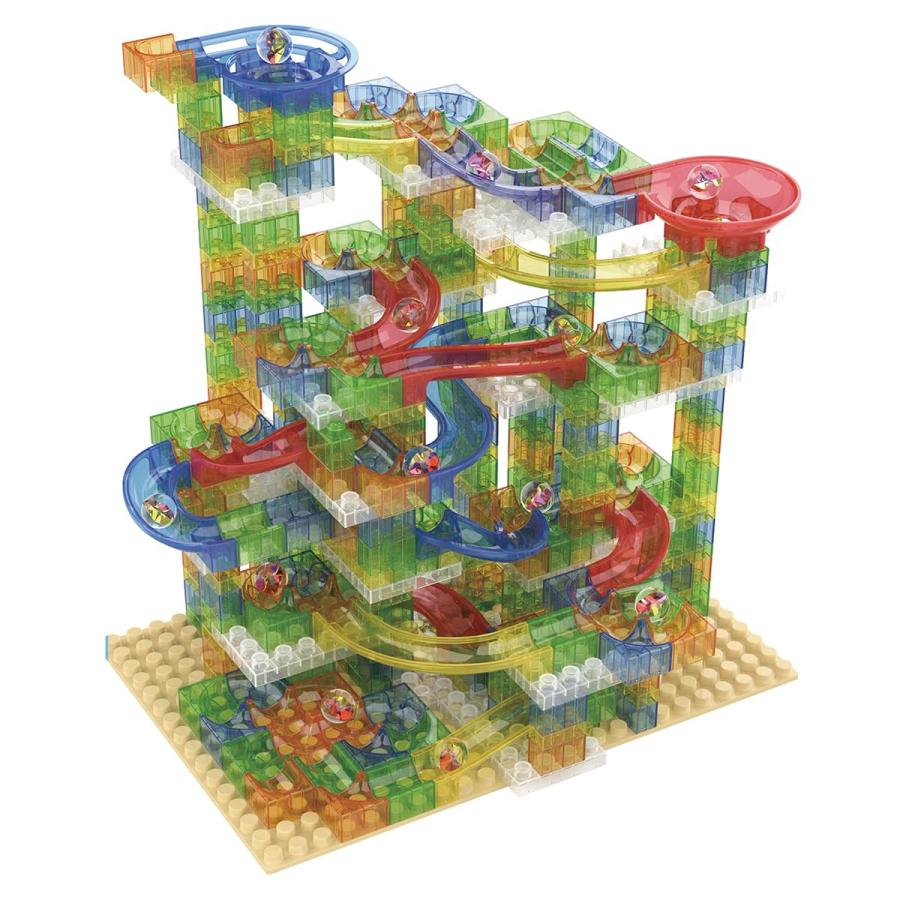 池田工業社 クリアころころビー玉コースター402pcs［ クリア/ブロック