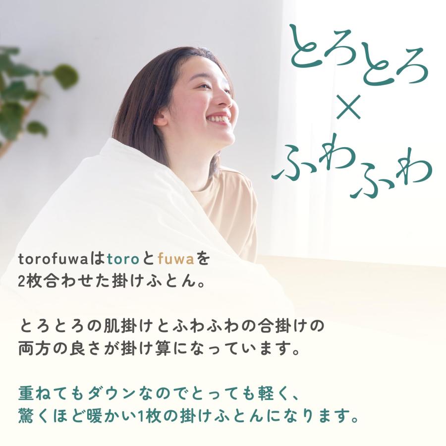 nishikawa 【 西川 】 suyara とろふわ 羽毛布団 2枚合わせ布団
