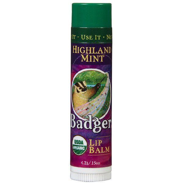 バジャー ハイランドミント オーガニック リップバーム スティック 4.2g メール便対応 | BADGER