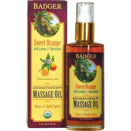 バジャー スイートオレンジ アロママッサージオイル 118ml メール便送料無料 | BADGER