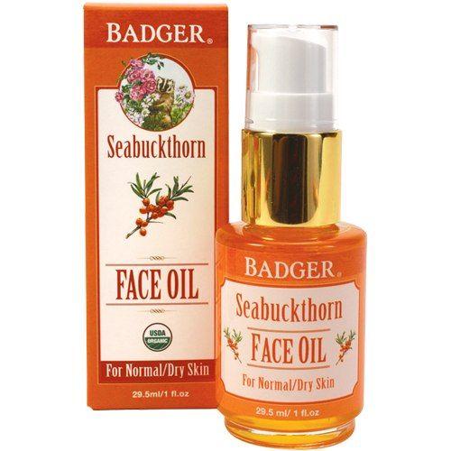 バジャー フェイスオイル シーバクソン （ヒッポファン） 29.5ml　ドライノーマルスキン 海外メール便送料無料 | BADGER
