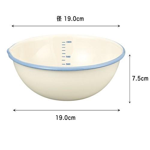 富士ホーロー ホーロー ボウル 片口ボール 18cm 1.2L : セレクト・ココ