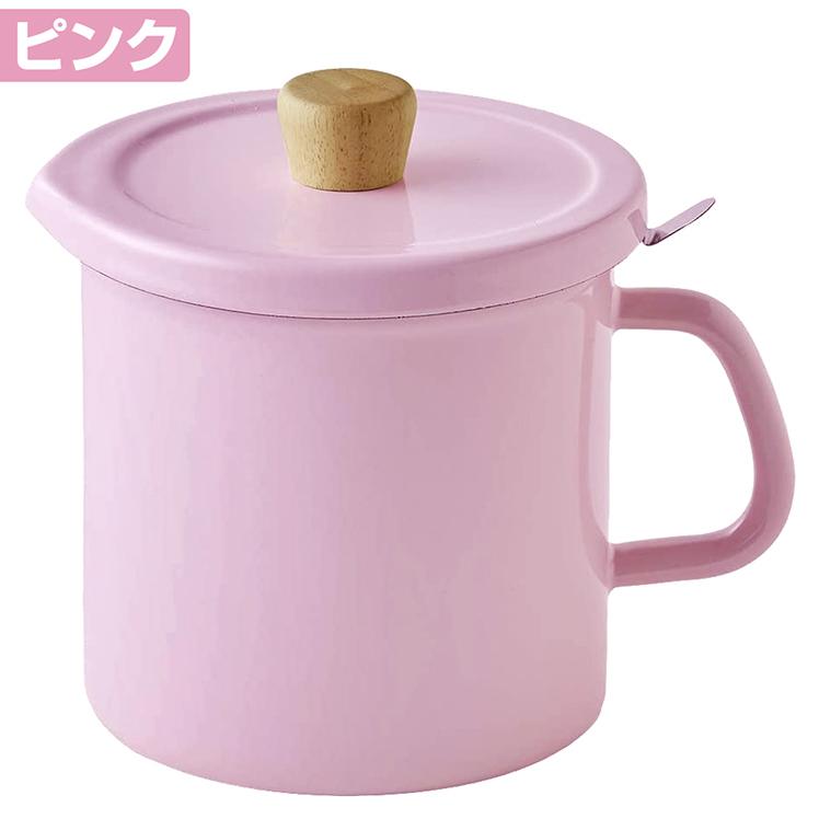オイルポット 1.5L 活性炭 フィルター カートリッジ付 油ろ過 油こし器 ホーロー 琺瑯 富士ホーロー | 富士ホーロー | 03