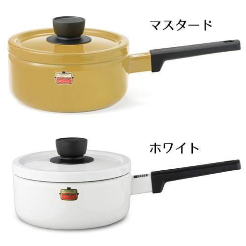 Solid Series 片手鍋 ソースパン ソリッド 18cm 蓋付き 鍋 琺瑯 富士