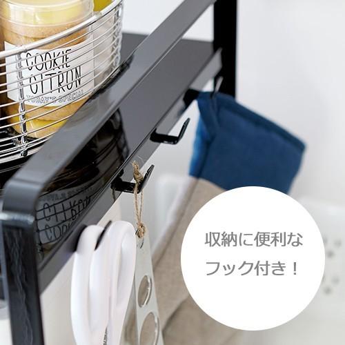 山崎実業 tower 伸縮 レンジラック タワー 冷蔵庫 レンジ上 収納 ラック 伸縮 レンジ台 トースター | tower | 02