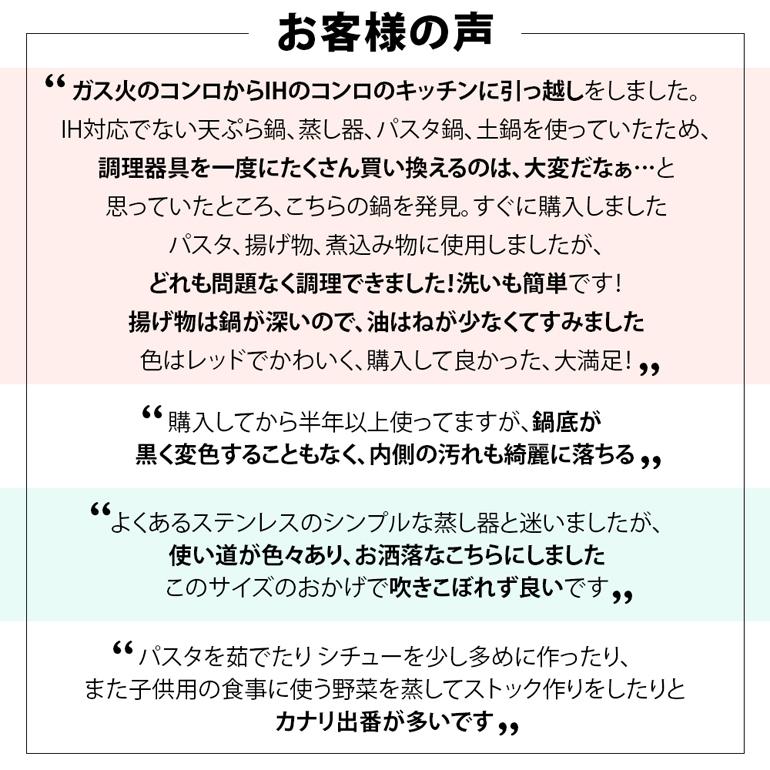 両手鍋 27cm ih 富士ホーロー 万能鍋 多機能 オールインワン 鍋 蓋 スノコ 天ぷら鍋 揚げ物 ホーロー 琺瑯 | All in one Series | 07