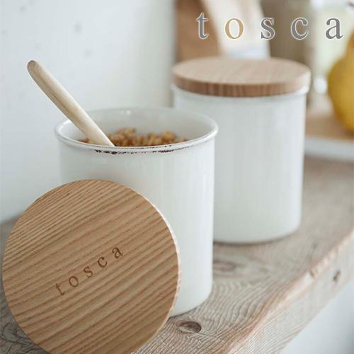 山崎実業 tosca 陶器キャニスター ホワイト トスカ 在庫限り シンプル | tosca（山崎実業）