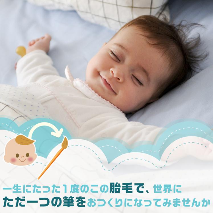 赤ちゃん筆 胎毛筆 くせ毛を残せる プチボックス お仕立て券 生年月日 胎毛 記念 保存 出産祝い プレゼント | ブランド登録なし | 04