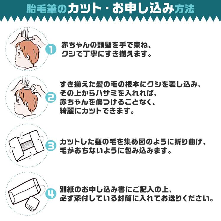 赤ちゃん筆 胎毛筆 くせ毛を残せる プチボックス お仕立て券 生年月日 胎毛 記念 保存 出産祝い プレゼント | ブランド登録なし | 06