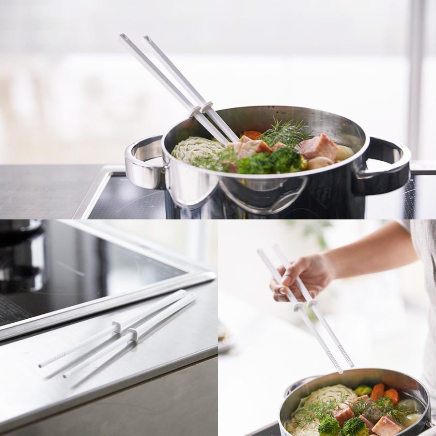 山崎実業 tower シリコーン 菜箸 タワー 食洗機対応 滑りにくい 箸 はし 菜ばし シリコン キッチン キッチンツール 台所 料理箸 | tower | 06