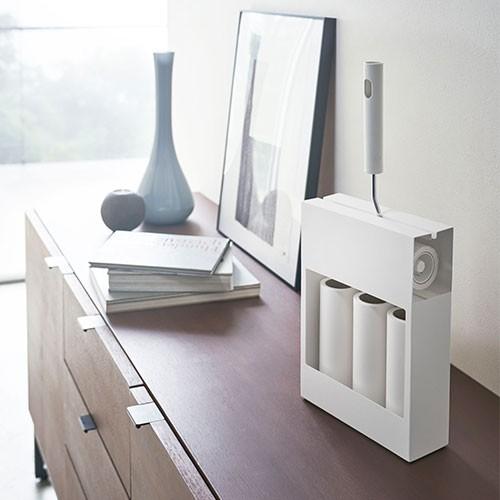 山崎実業 tower カーペットクリーナー スタンド コロコロ 収納 コロコロスタンド タワー ホワイト ブラック | tower | 06