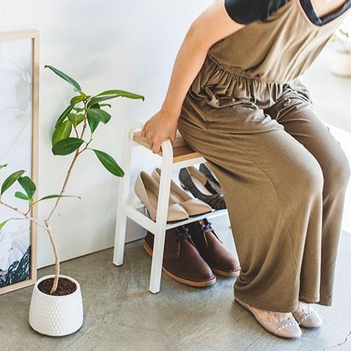 山崎実業 tower ベンチ 玄関スツール シューズラック 靴箱 タワー シューズスタンド メーカー直送 | tower | 06