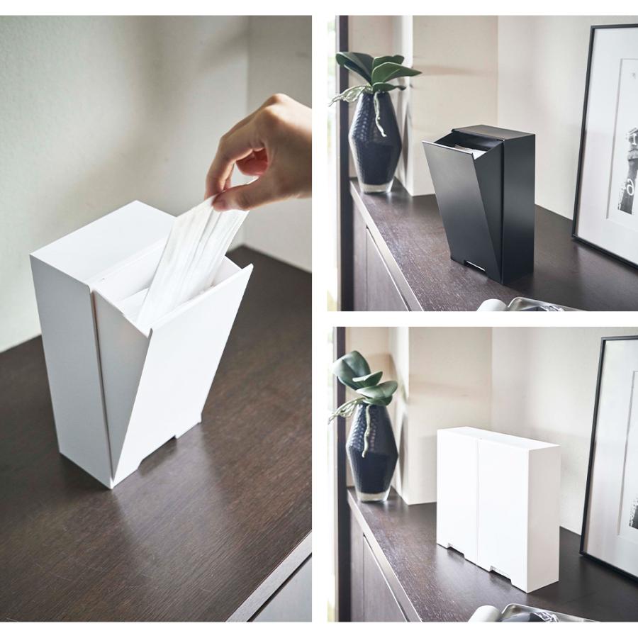 ツーウェイ マスク 収納ケース タワー スリム 山崎実業 tower マグネット マスクディスペンサー マスクケース マスク入れ フラップ式 玄関 玄関ドア 花粉症 | tower | 06