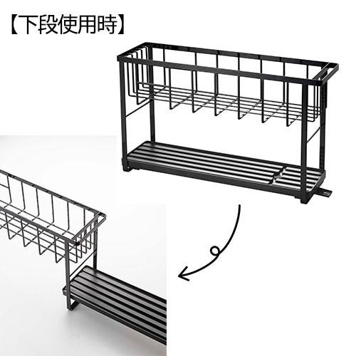 水切りラック 山崎実業 tower シンク上 スリム 3way スリーウェイ 水切り ワイヤーバスケット 2段 タワー  水切りかご 水切りカゴ  メーカー直送 | tower | 12