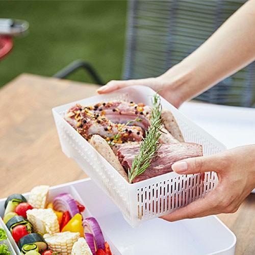 tower 山崎実業 蓋付き 卓上 水切りトレー タワー 角型 食材入れ