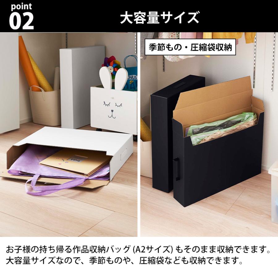 tower 山崎実業 作品収納ボックス タワー 2個組 A2サイズ ケース