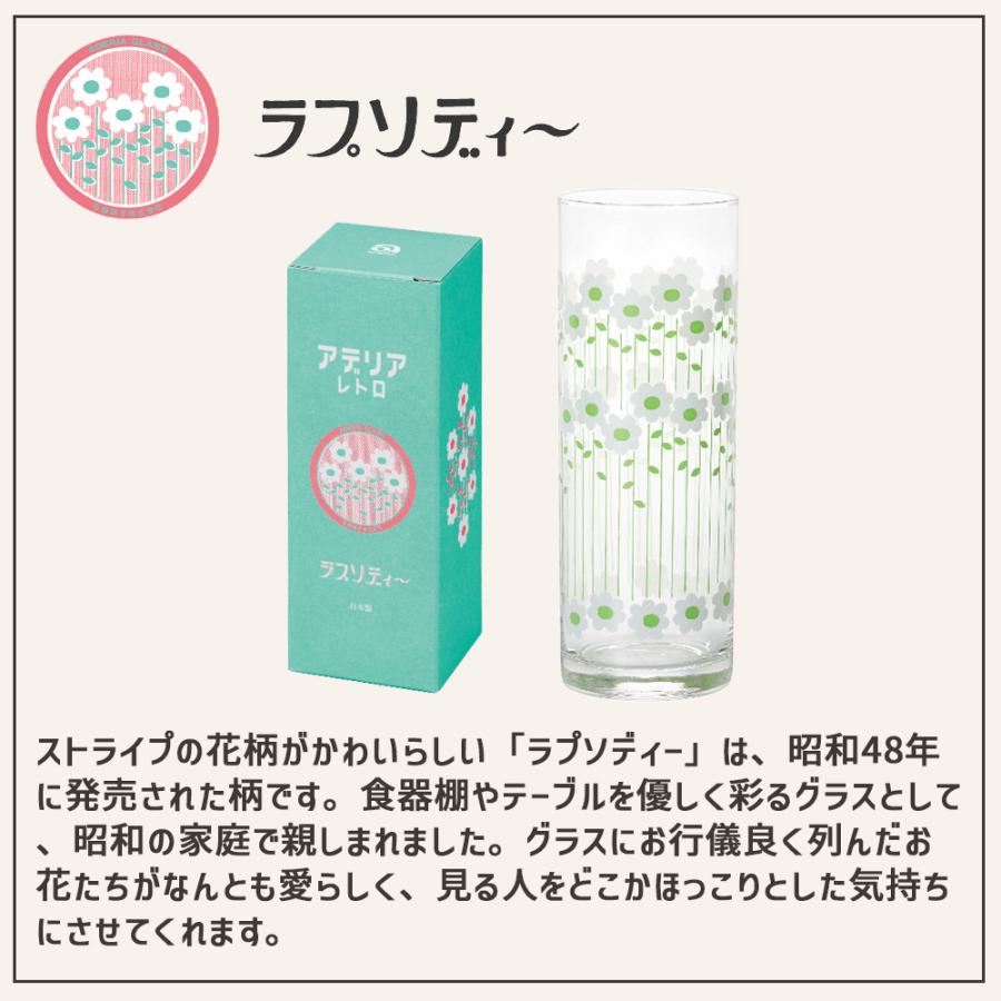 アデリアレトロ ゾンビー グラス ガラス コップ 昭和 レトロ 食器 雑貨 花柄 ポップ アデリア | ADERIA | 08