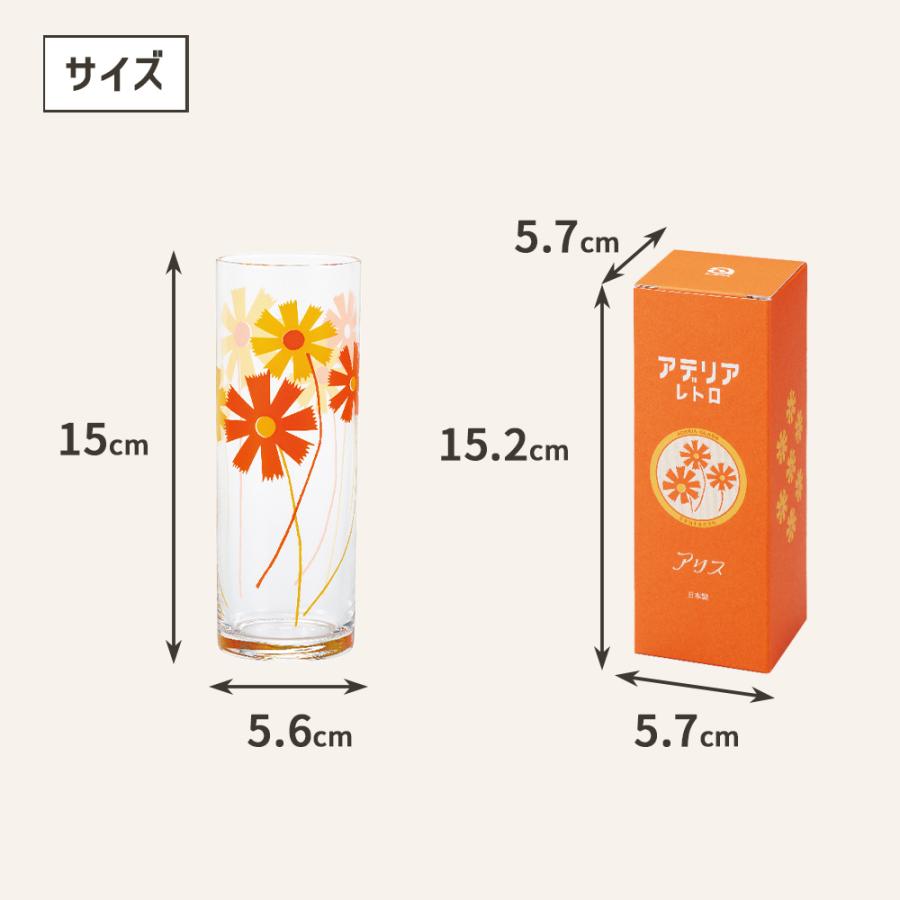 アデリアレトロ ゾンビー グラス ガラス コップ 昭和 レトロ 食器 雑貨 花柄 ポップ アデリア | ADERIA | 10