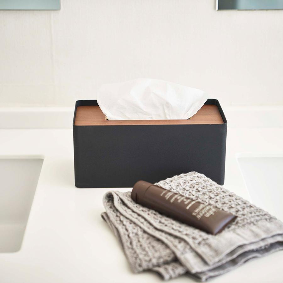 山崎実業 RIN 厚型対応 蓋付き ティッシュケース リン ペーパータオルケース 箱ティッシュ フタ付き | RIN（山崎実業） | 05