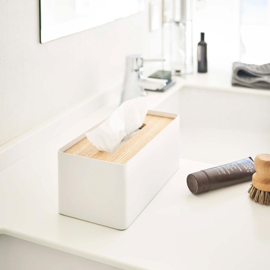 山崎実業 RIN 厚型対応 蓋付き ティッシュケース リン ペーパータオルケース 箱ティッシュ フタ付き | RIN（山崎実業） | 07