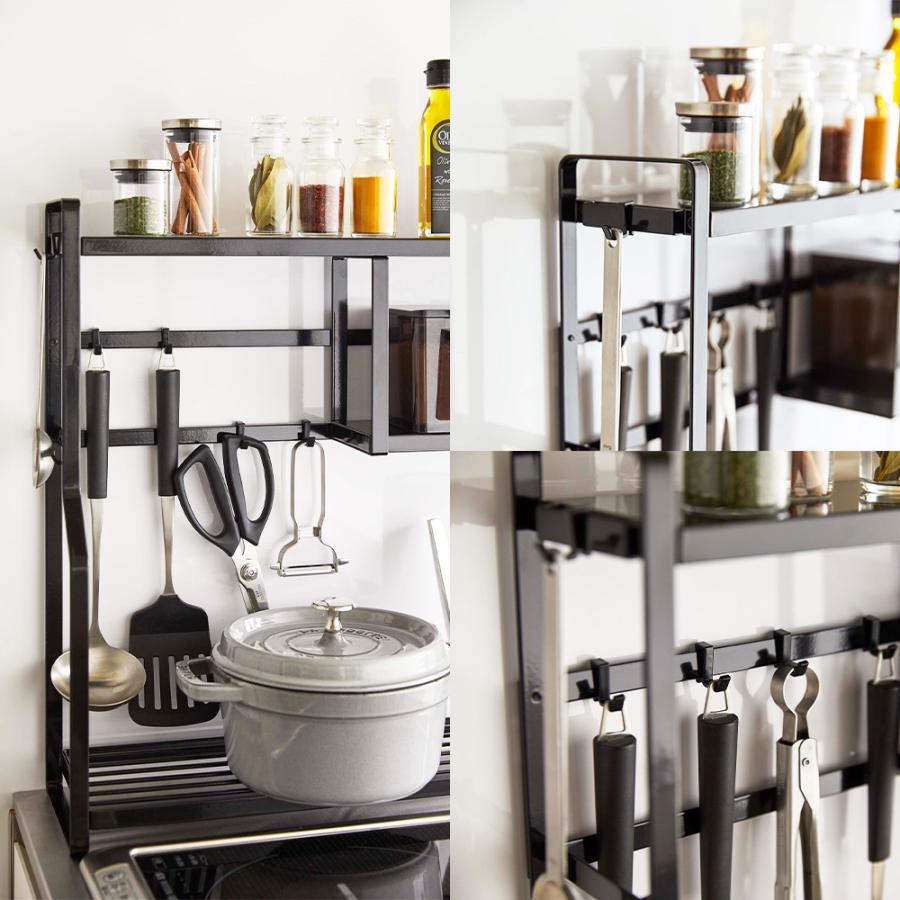 山崎実業 tower コンロサイドラック タワー 3段 省スペース コンロラック コンロ横 隙間収納 台 ラック メーカー直送 | tower | 08